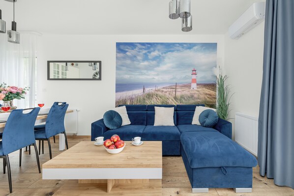 Apartment, 1 Bedroom, Balcony | Living room - Bright Apartment for 4 People by Renters (Dziwnów)