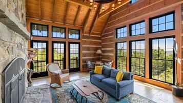 TV, fireplace, offices