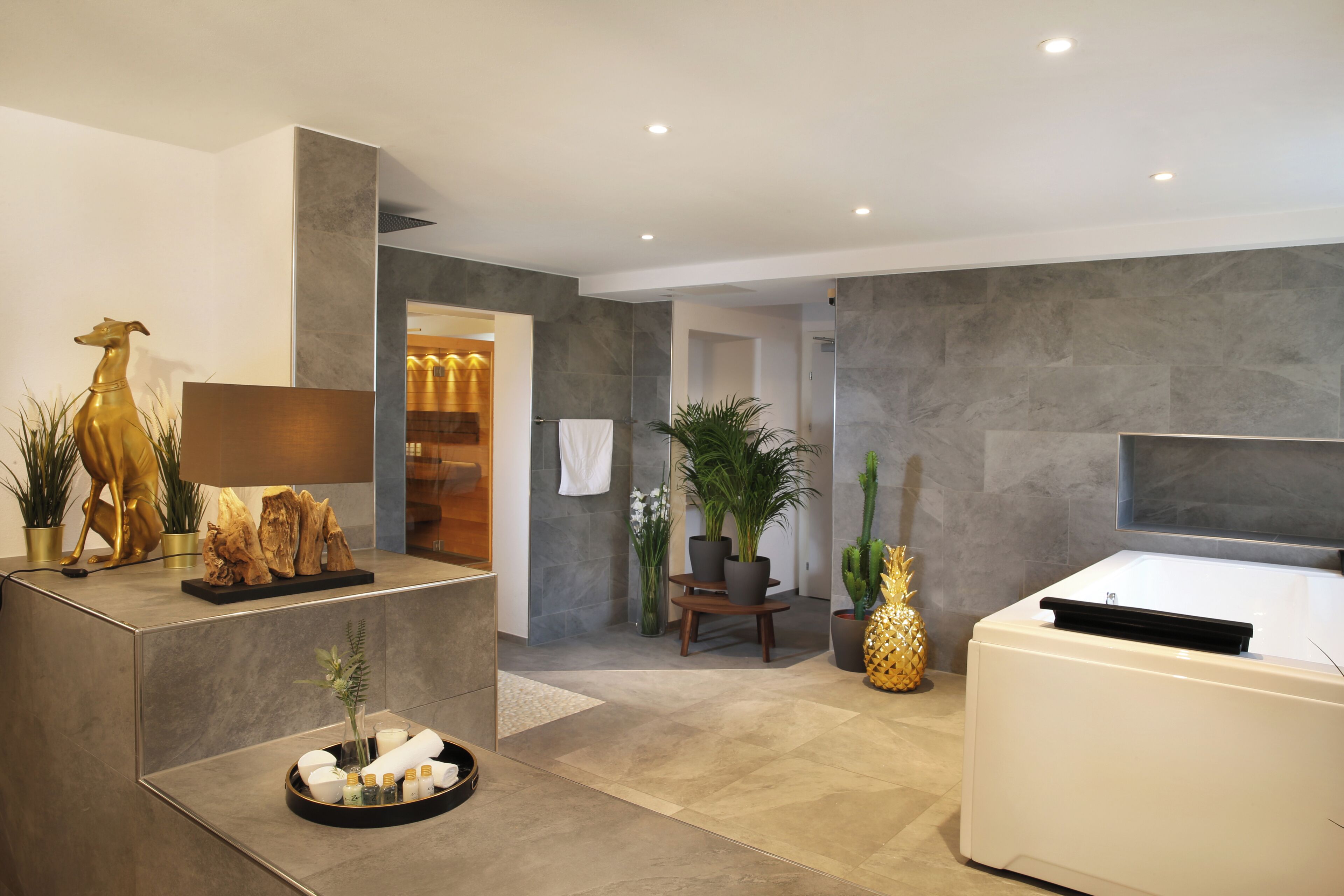 Dusche, Whirlpool, Haartrockner, Handtücher