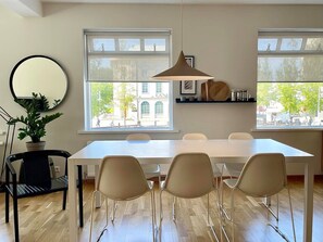 Standard Apartment, City View | Dining room - Day Dream Townhall Square Apartments (Akureyri)