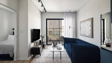 Suite – junior | 1 soverom, safe på rommet, lydisolert og strykejern/-brett