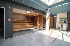 Sauna, hot tub, steam room, body treatments, hot stone massages