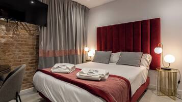 Estudio estándar | 1 habitación, edredón, decoración personalizada y cortinas blackout