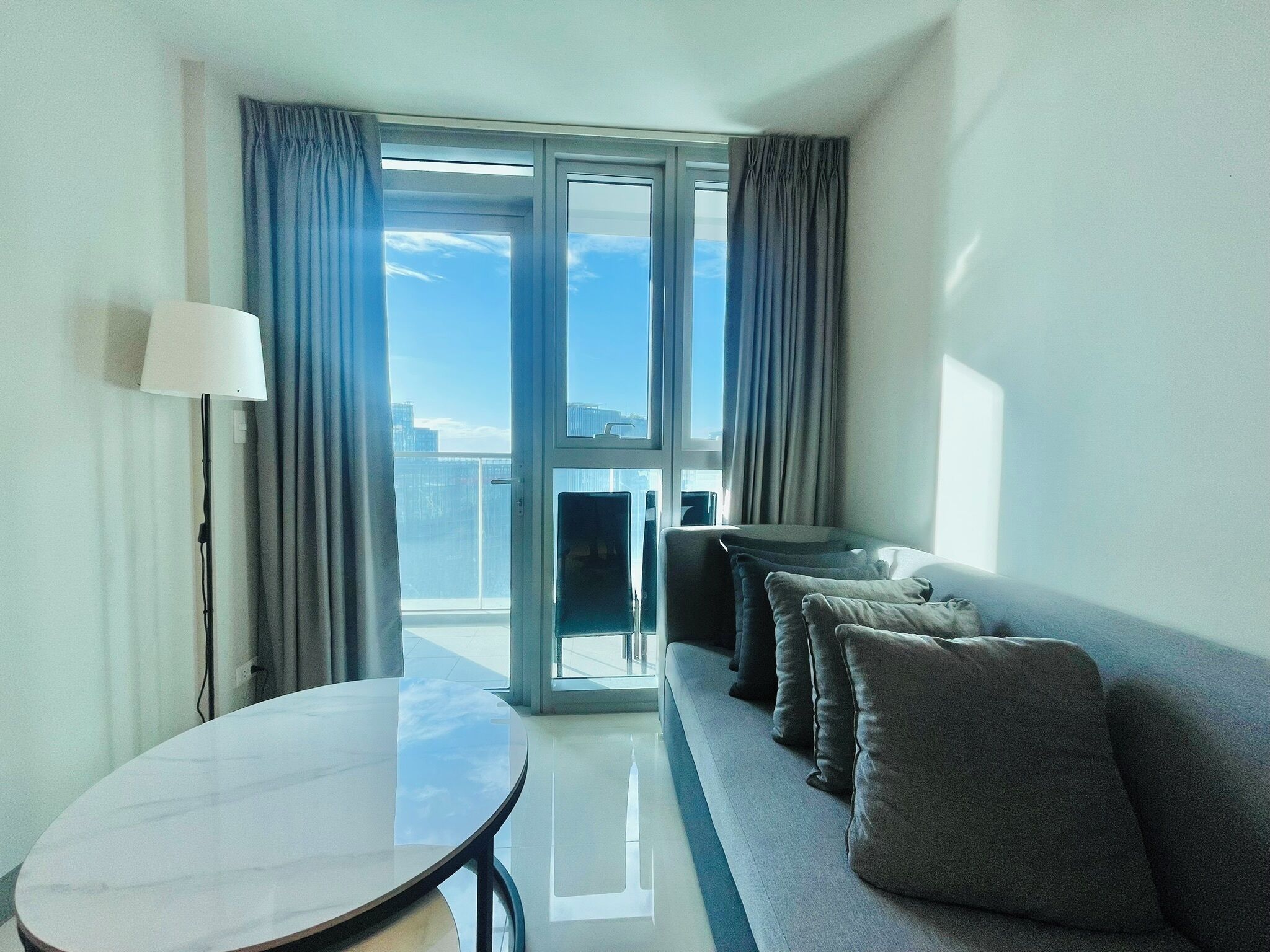 Elite Apartment | Living area | 50-inch Smart TV with digital channels, Netflix, streaming services