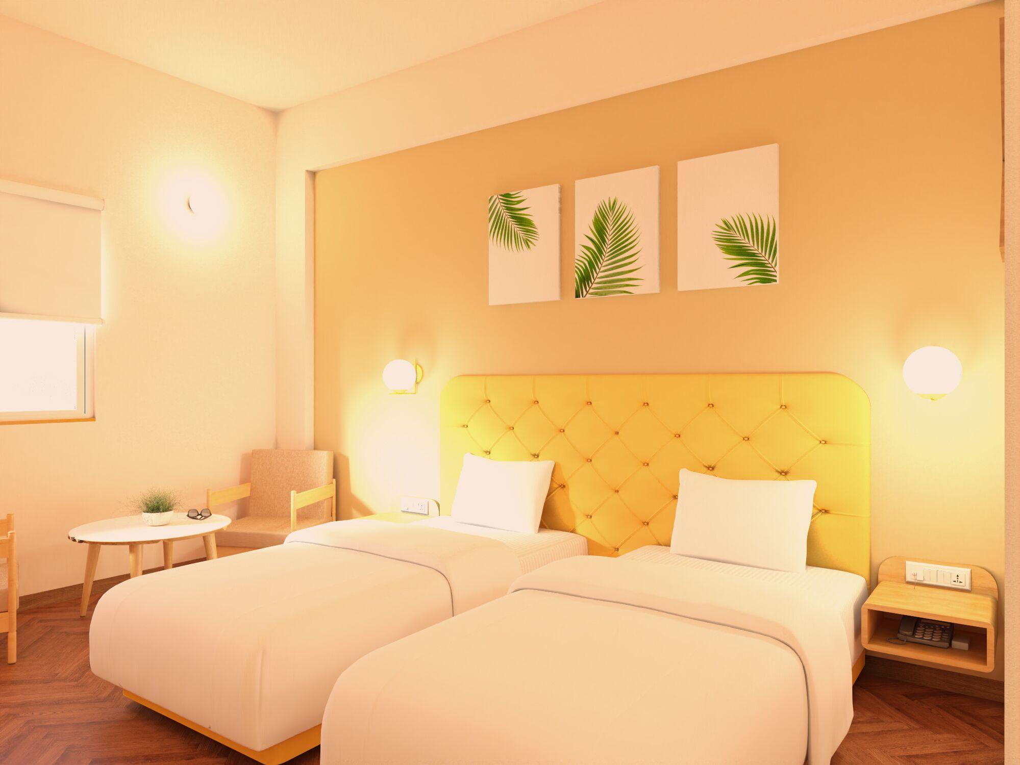 Kamar Twin Deluks | Brankas, meja kerja, ruang kerja ramah laptop, dan setrika/meja setrika