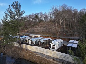 Exterior - Bison River Hideaway- Tiny Luxury Living with River Views (Bryson City)