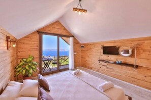 Panoramic Bungalow, Non Smoking, Sea View | 1 bedroom, soundproofing, bed sheets - ALİ'S BUNGALOW (Kas)