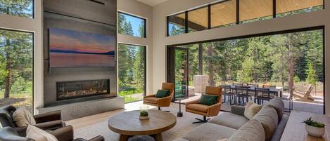 Fireplace, ping pong