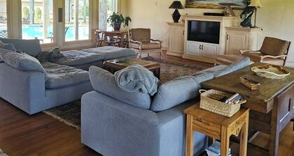 Sanita Ranch with large pool, hot tub, game room and outdoor firepit.