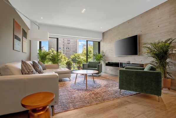 Living area - 23-401 2BR with a Balcony Roma Norte (Mexico City)