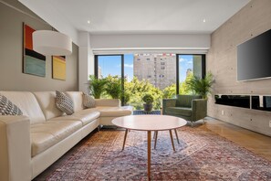 Apartment, City View | Living area | TV - 23-401 2BR with a Balcony Roma Norte  (Mexico City)