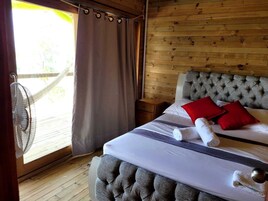 Cabana premium, vista para a praia | Roupas de cama antialérgicas, Wi-Fi de cortesia, roupa de cama