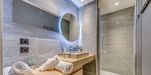 Shower, hair dryer