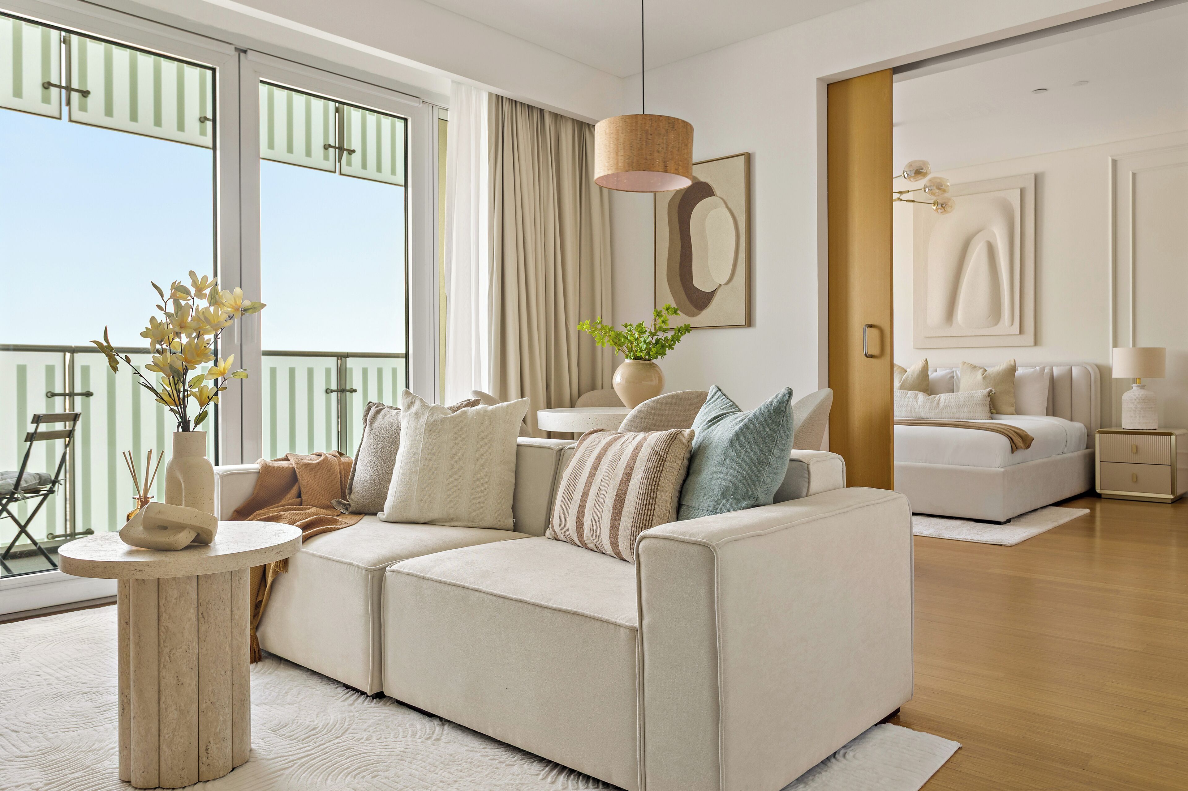 Comfort Apartment, Balcony, City View | Living area | Smart TV
