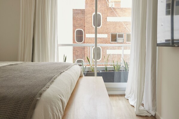 1 habitación, caja de seguridad en la habitación y cortinas blackout