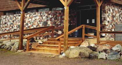 Dog Friendly main level king room inside the Lodge at North Ironwood Acres resort.