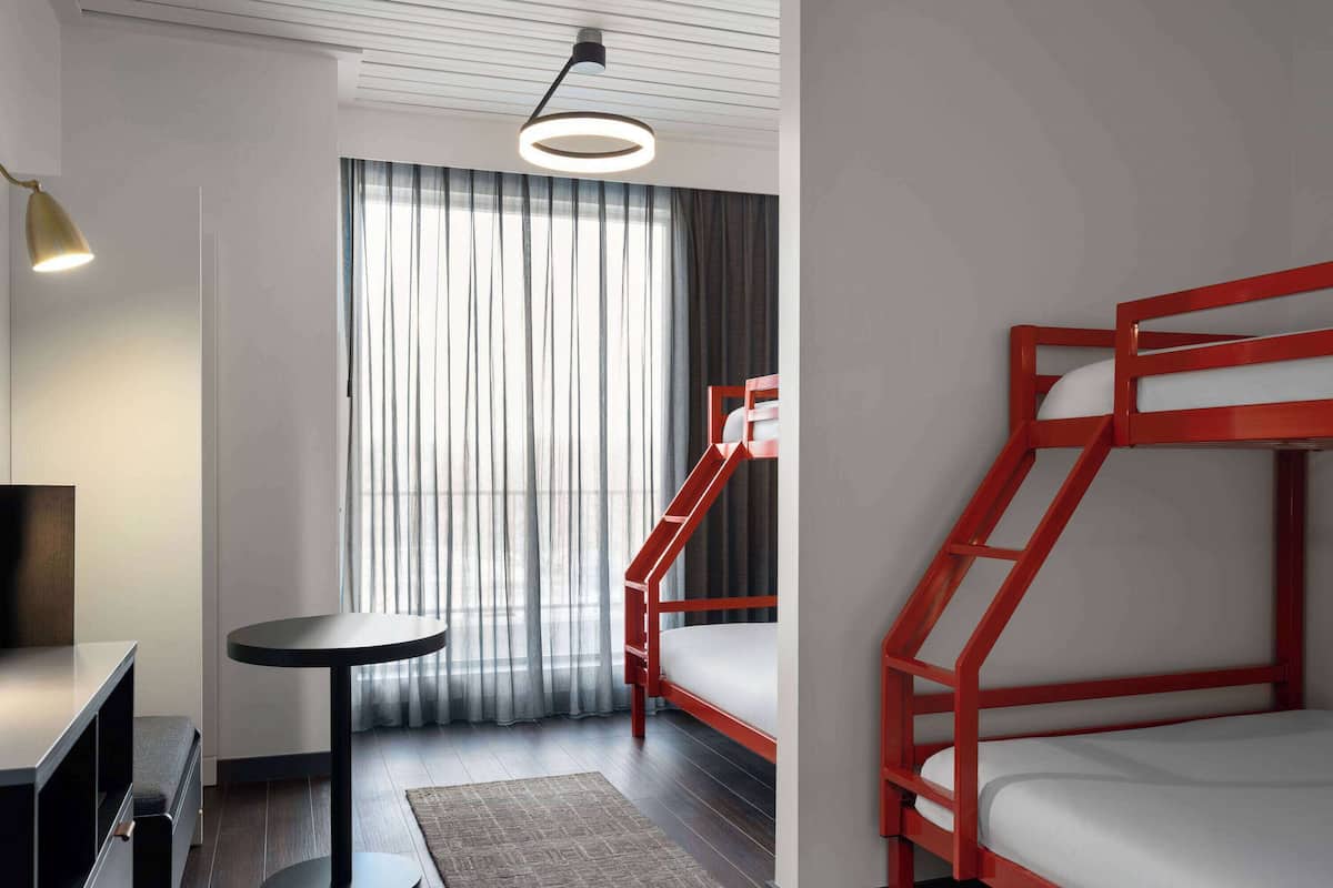 Room, Multiple Beds | Laptop workspace, blackout drapes, free WiFi, bed sheets