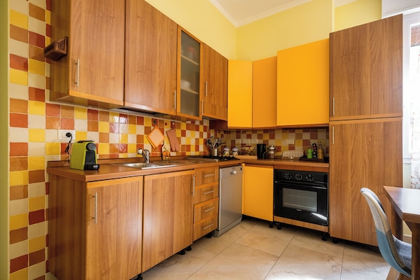 Apartment | Private kitchen | Espresso maker, electric kettle, dining tables