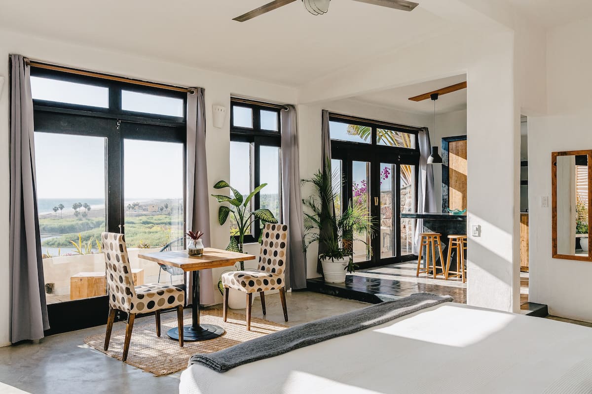 Suite #1 Ocean View King with Kitchen | 1 bedroom, in-room safe, free WiFi, bed sheets