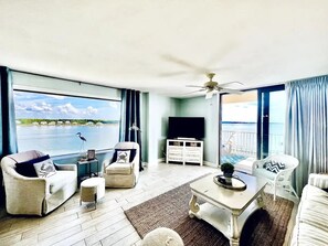 Smart TV, DVD player, books, video library