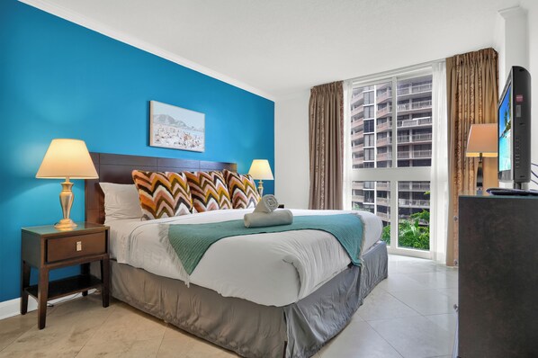 1 غرفة نوم ومكواة/لوح كي وواي فاي مجانًا