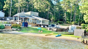 A lakeside property with a house, dock, and kayaks. - Sleeps 6, Inground Pool, Amazing Views + More! (Sparta)