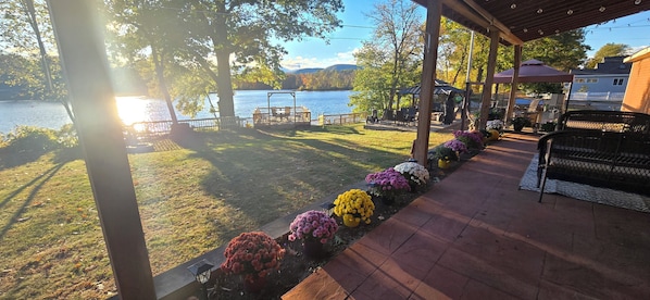 Terrace/patio - Upstate Waterfront Retreat 4000 sq ft with 2 Kitchens!!! (Queensbury)