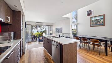 Microwave, stovetop, dishwasher