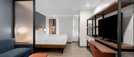 Suite, 1 King Bed, Non Smoking | 1 bedroom, desk, laptop workspace, free WiFi