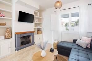 Fernseher, Kamin