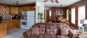 Apartment, Mehrere Betten, Kamin, Bergblick (A17) | Eigene Küche