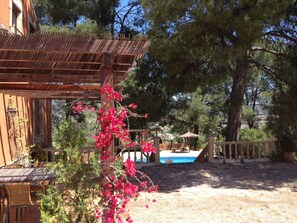 Terrace/patio - Country House 'El Pinar De La Loma' with Private Pool, Wi-Fi and Air Conditioning (Moratalla)