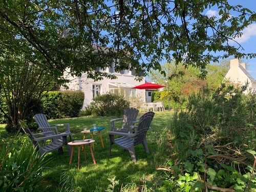 La Forêt-Fouesnant, typical house near Kerleven beach and golf