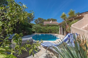 Pool - Villa 'Elisabeth' with Sea View, Wi-Fi and Air Conditioning (Fréjus)