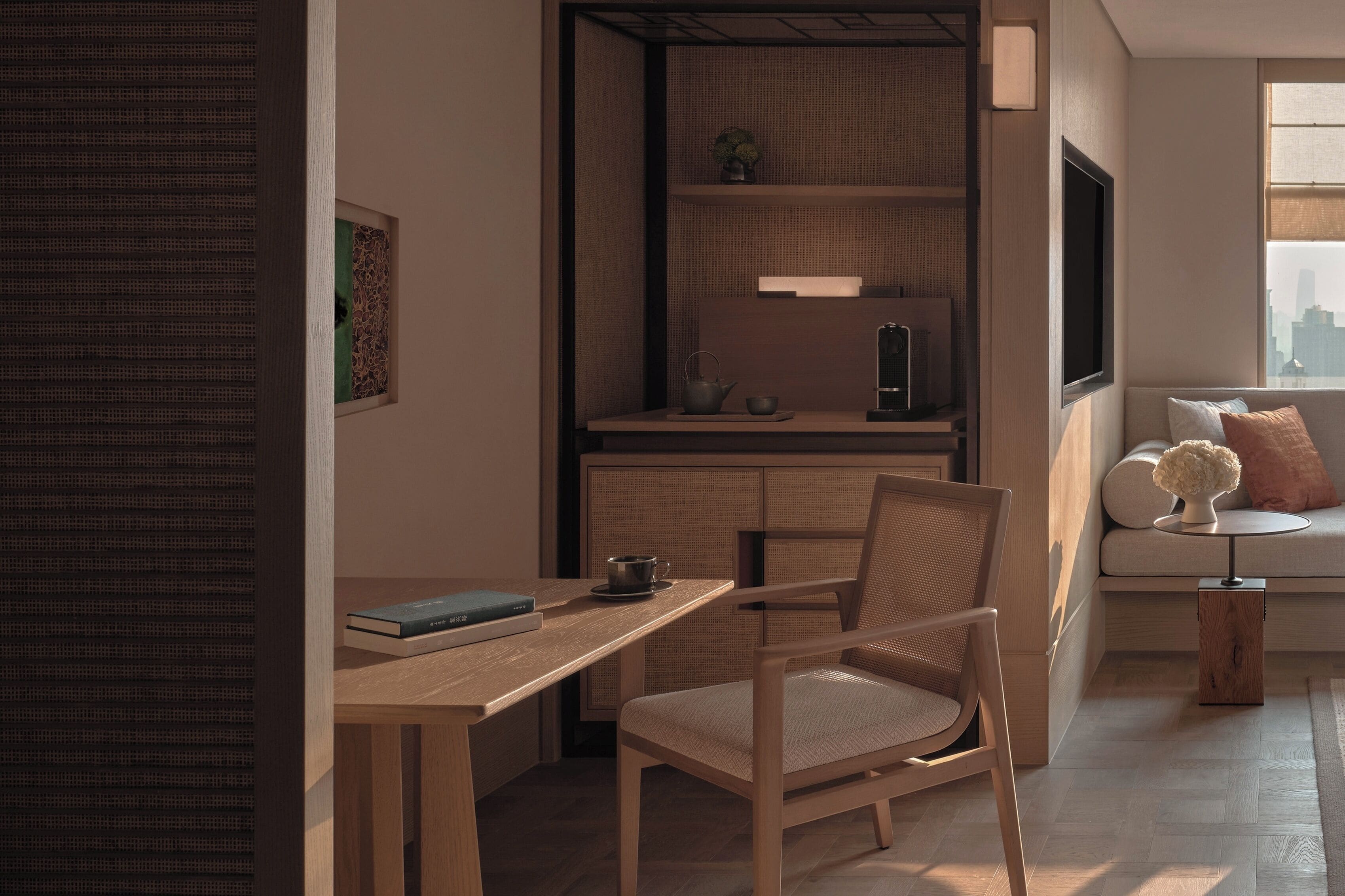 Free minibar items, in-room safe, desk, laptop workspace