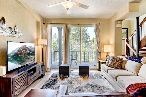 Smart TV, fireplace, video games, books