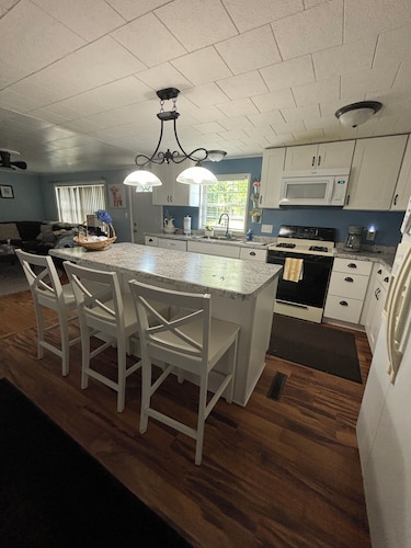 Road end access to the beautiful Crystal Lake, Montcalm County, Michigan.