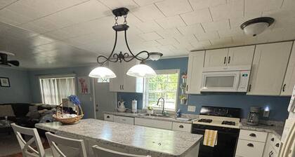 Road end access to the beautiful Crystal Lake, Montcalm County, Michigan.