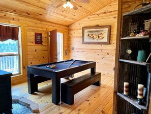Games room - Mountain Top | 3BR Cabin w/ Hot Tub + A View! (Ruidoso)