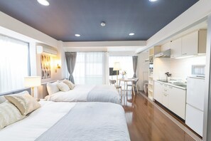 1 chambre, bureau, fer et planche à repasser, Wi-Fi gratuit