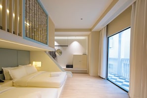 Habitación Deluxe (Family Slide) | 2 habitaciones, ropa de cama de alta calidad y camas Select Comfort