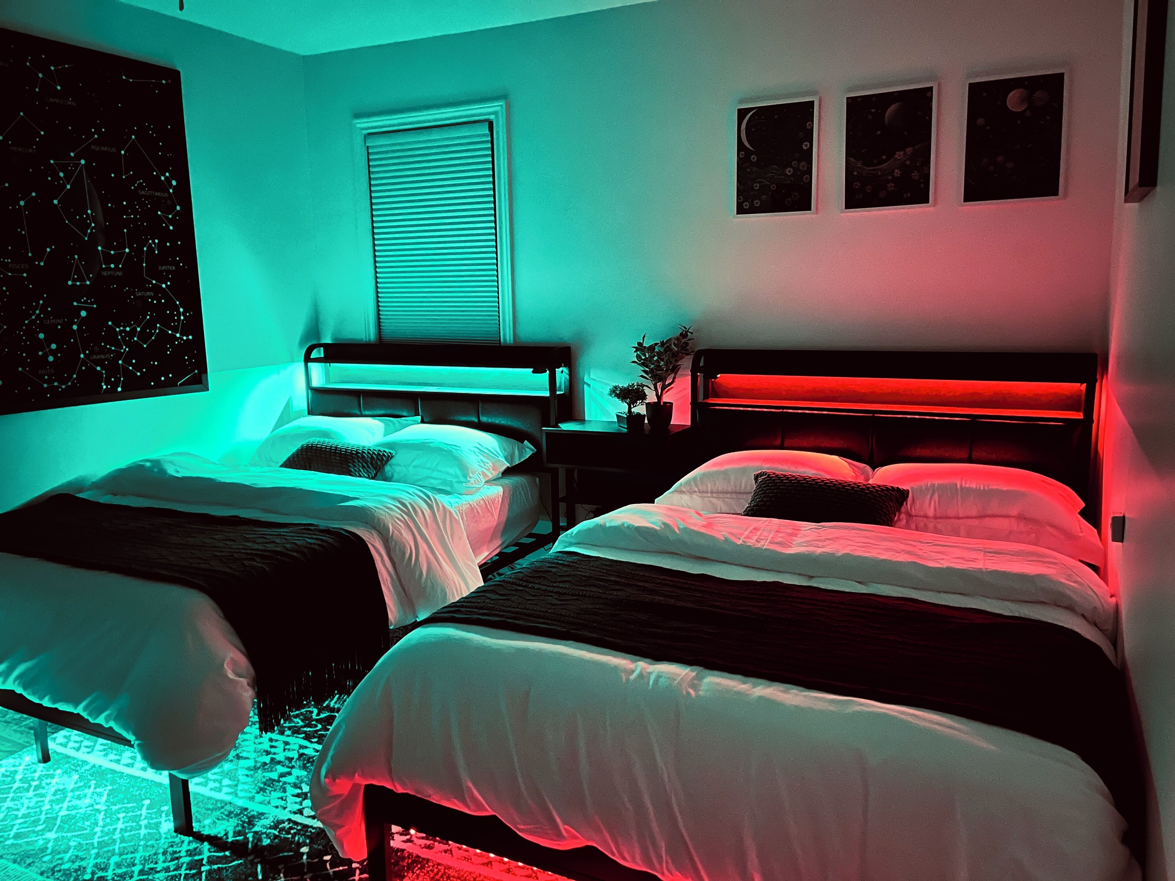 3 habitaciones, caja de seguridad en la habitación y escritorio 