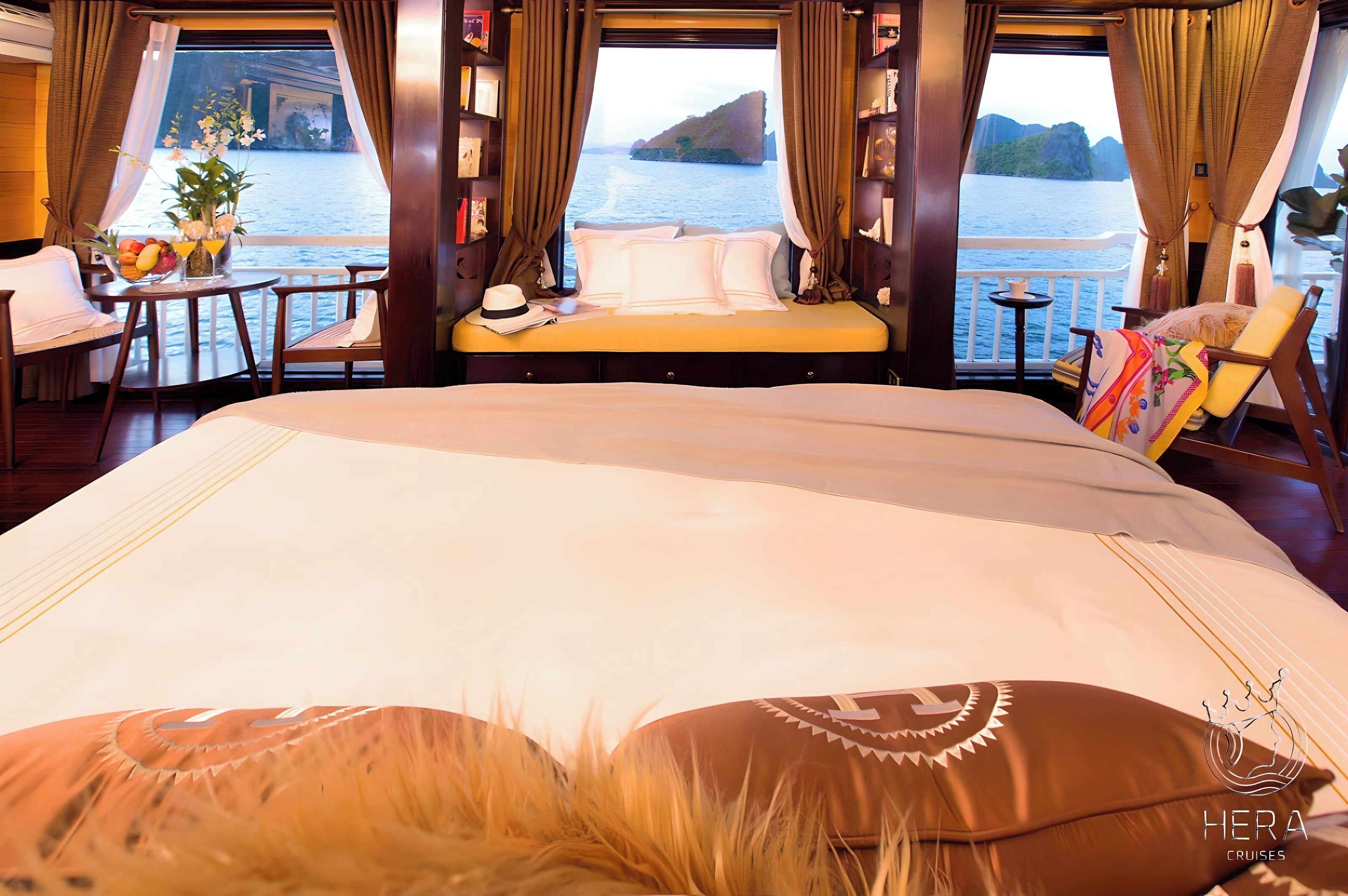 Quarto casal ou duplo presidencial, sacada, vista para o oceano | Vista do quarto