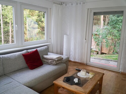 Ferienwohnung 'Am Eschachwäldle' mit privater Terrasse, privatem Garten und WLAN