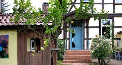 Ferienwohnung 'Haus Meistereck Melzow' mit Gemeinschaftsgarten und WLAN