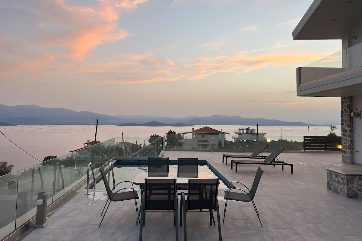 Residenza Luxury, 2 camere da letto, cucina, lato piscina | Terrazza/patio