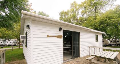Sunset Bay, a 3BR lakefront cabin situated on the Horseshoe Chain of Lakes