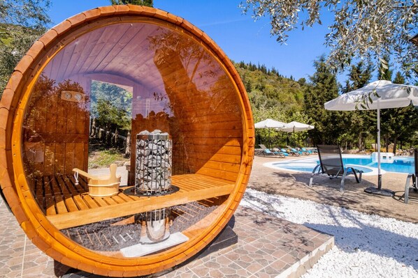 Terrace/patio - Peaceful Villa at Apanema Mindfulness Lefkada (Sfakiotes)