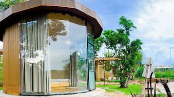 Panoramic Bungalow, Garden View | 1 bedroom, premium bedding, in-room safe, individually decorated