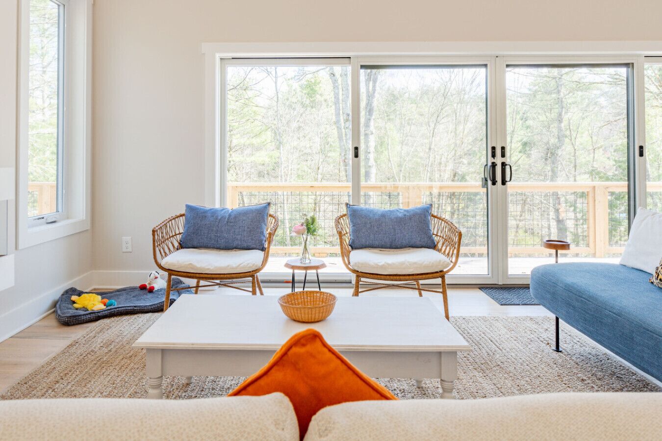 Smart TV, fireplace, table tennis, books